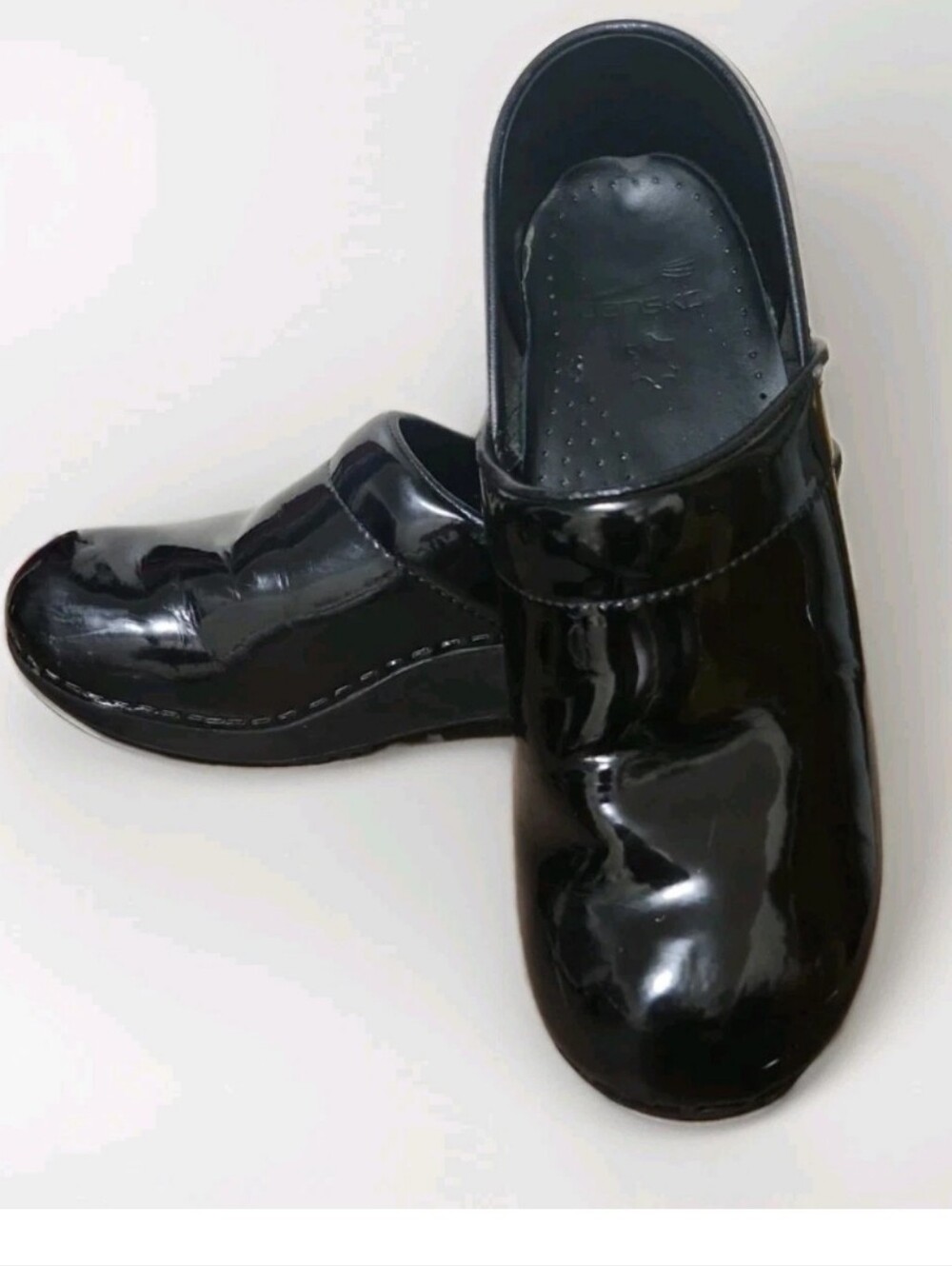 Dansko Professional Black Patent Leather Clog 39 US 8-9.5 Comfort SlipOn Nursing